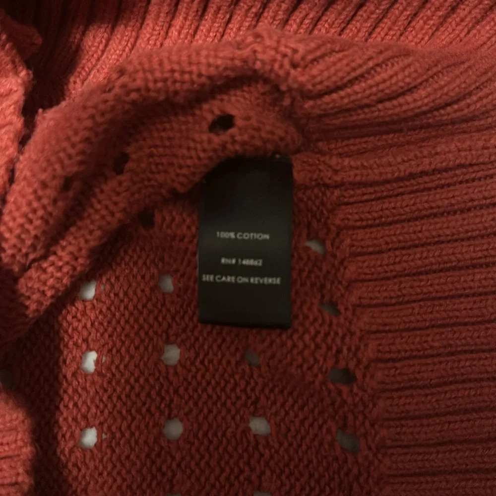 Torrid Cable V-Neck Boyfriend Cardigan Sweater Baked Apple Women's Size 1 (1X) - Picture 10 of 13